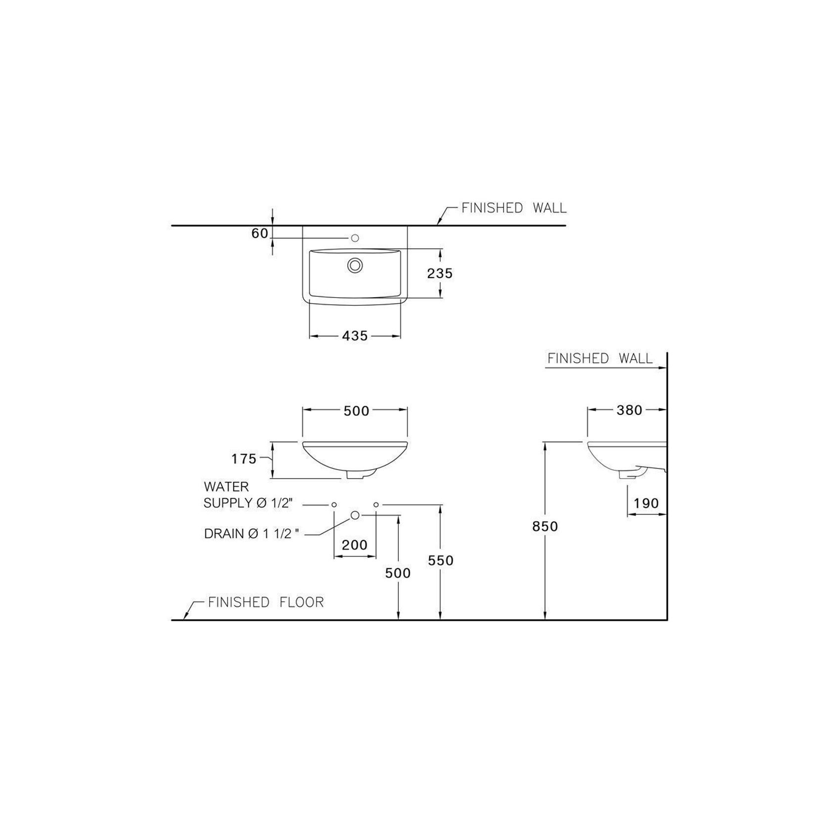 Serve S Wall Basin gallery detail image