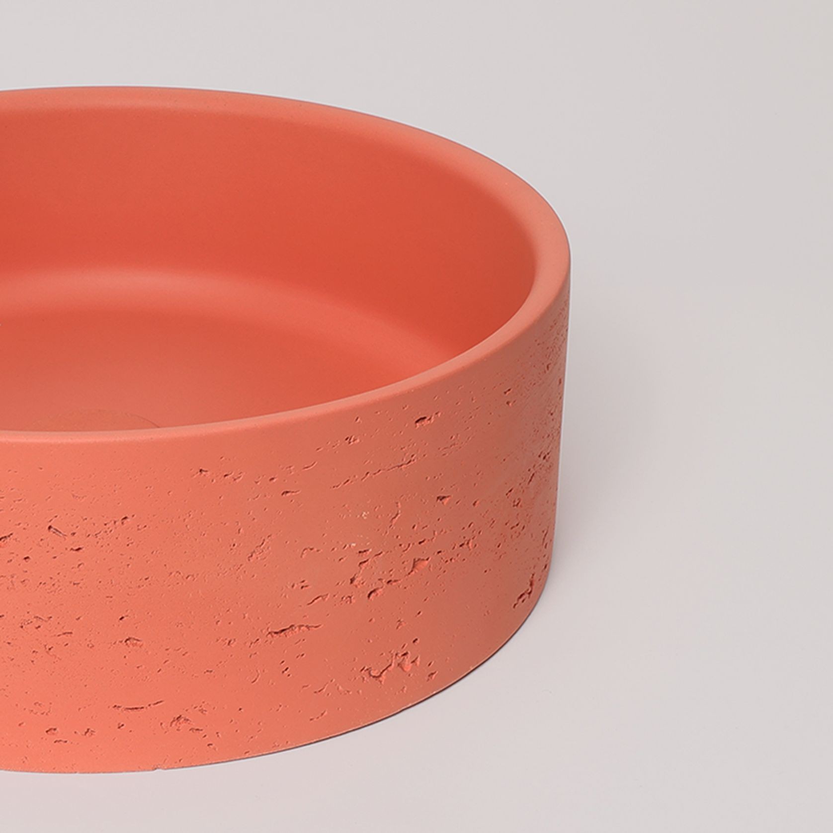 Alma Amos Circle Rustic Concrete Basin Terracotta gallery detail image