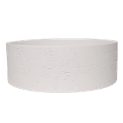 Alma Amos Circle Rustic Concrete Basin Arctic White gallery detail image