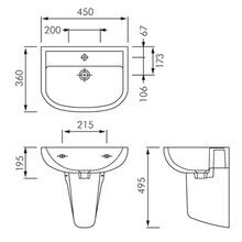 RAK Compact 450 Wall Hung Basin and Shroud gallery detail image