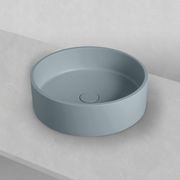 'Sol' Round Concrete Basin 390mm Duck Egg Grey gallery detail image
