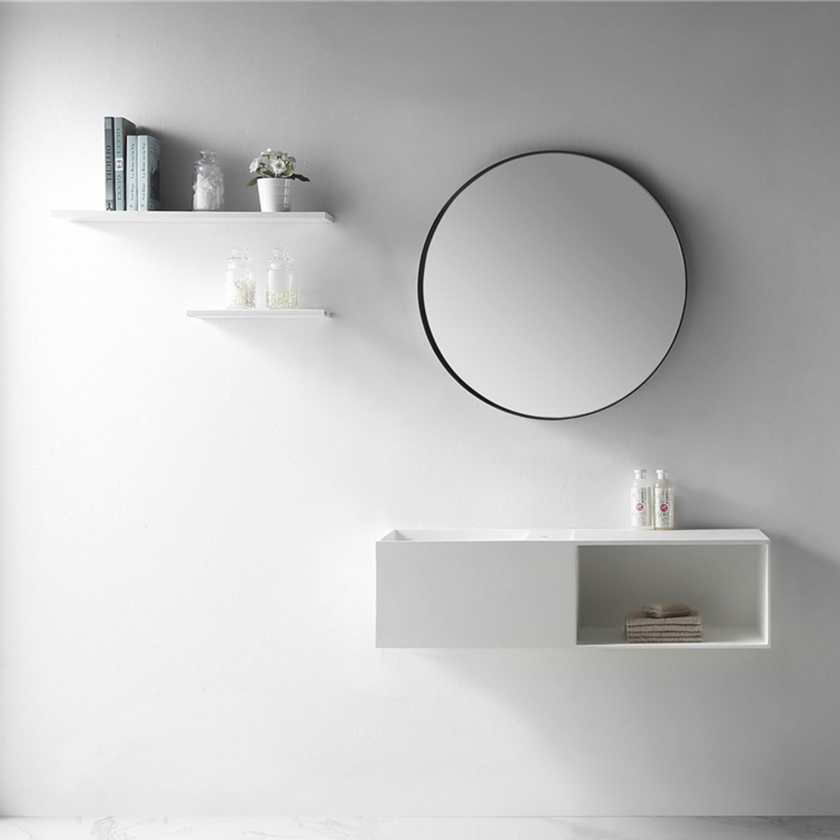 Giovanni Composite Stone Wall-mounted Basin 900 gallery detail image