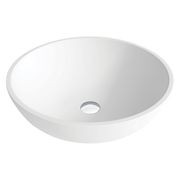 Lexy Cast Stone Above Counter Basin, Matte White gallery detail image