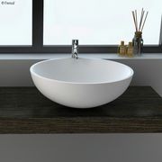 Lexy Cast Stone Above Counter Basin, Matte White gallery detail image