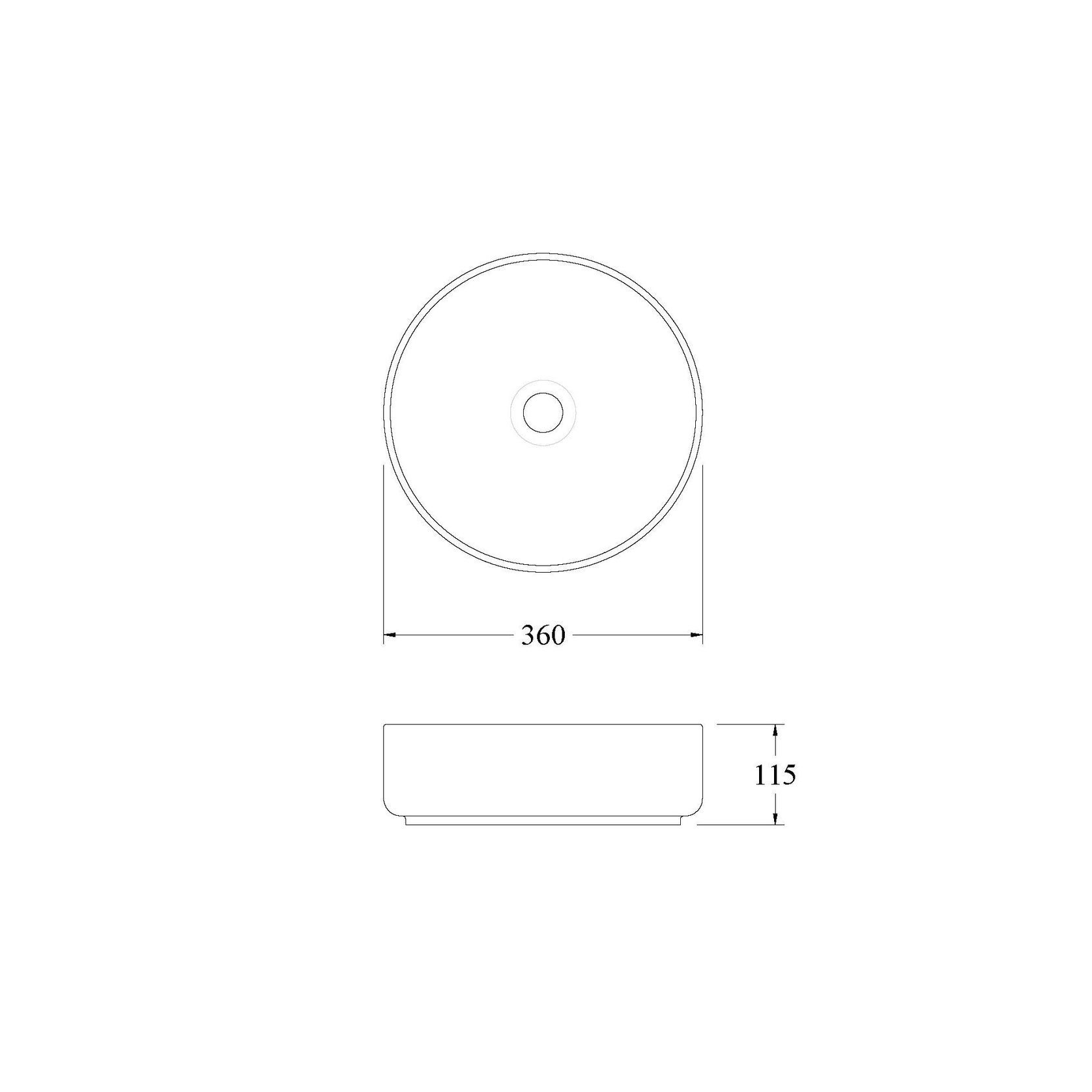 Code Pure Round Ceramic Basin 360Mm - 5 Colours gallery detail image