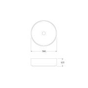 Code Pure Round Ceramic Basin 360Mm - 5 Colours gallery detail image