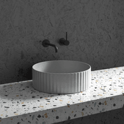 BARE Concrete Fluted Wall Basin gallery detail image