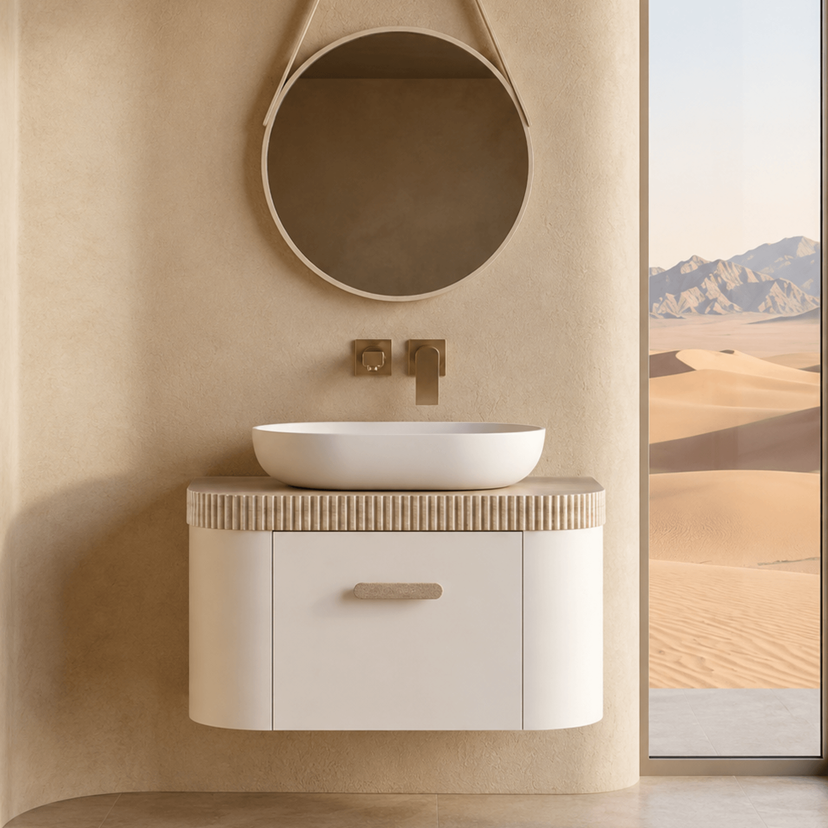 Desert Rock Vanity With Countertop Basin - DRV011 gallery detail image