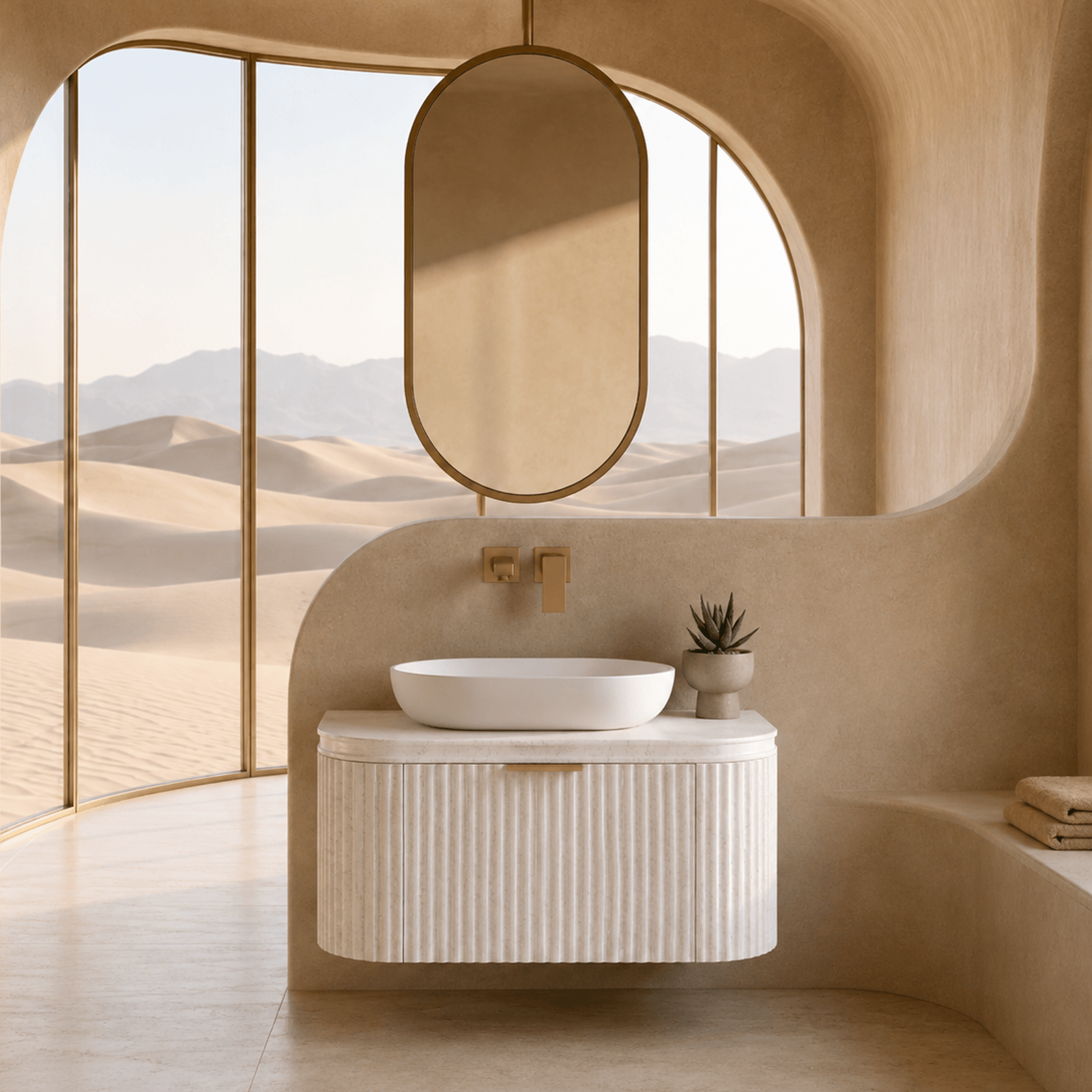 Desert Rock Vanity With Countertop Basin - DRV013 gallery detail image