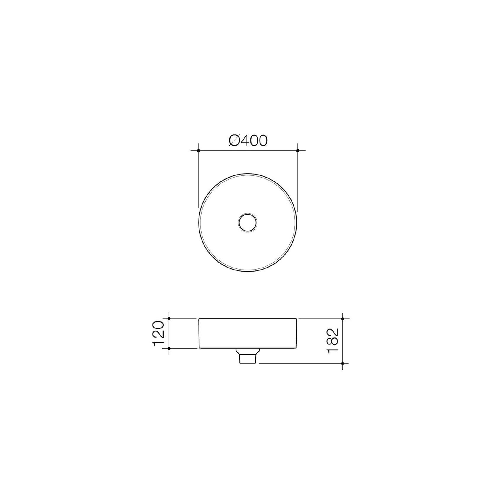 Liano II 400mm Round Above Counter Basin - White gallery detail image