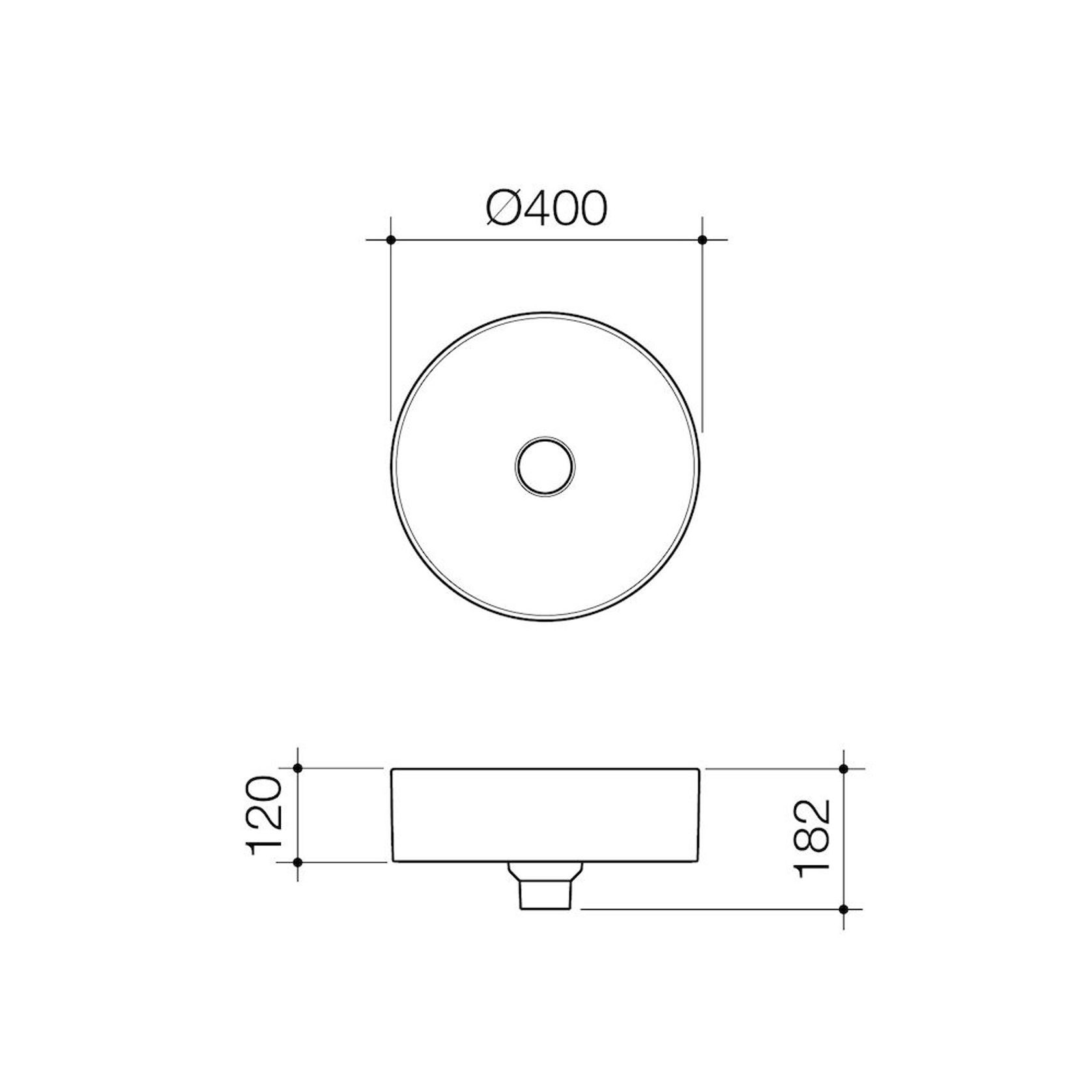 Liano II 400mm Round Above Counter Basin - Matte White gallery detail image