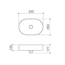 Liano II 530mm Pill Above Counter Basin - Matte White gallery detail image