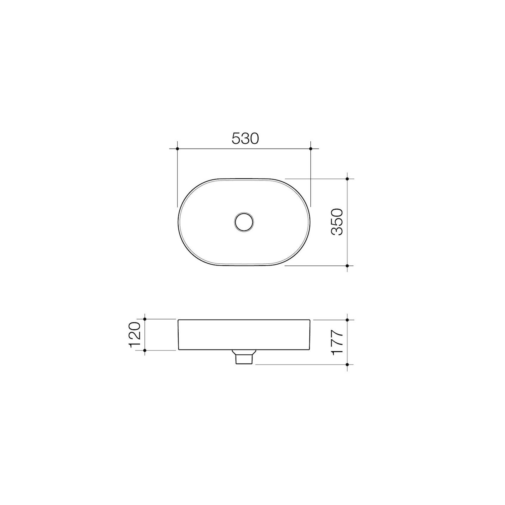 Liano II 530mm Pill Above Counter Basin - Matte White gallery detail image