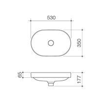 Liano II 530mm Pill Inset Basin - Matte White gallery detail image