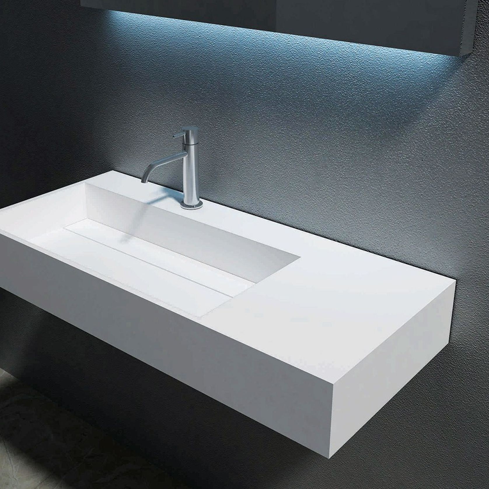 Facile 900 Offset Wall Hung - Bathroom Vanity gallery detail image