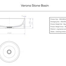 Verona Stone Top Mount Basin gallery detail image