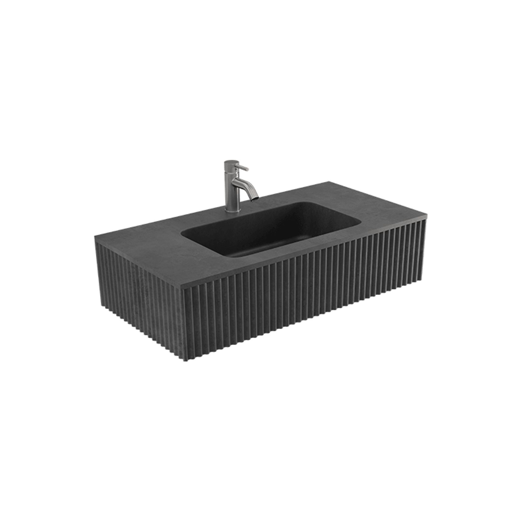 Bare Fluted Wall Basin gallery detail image