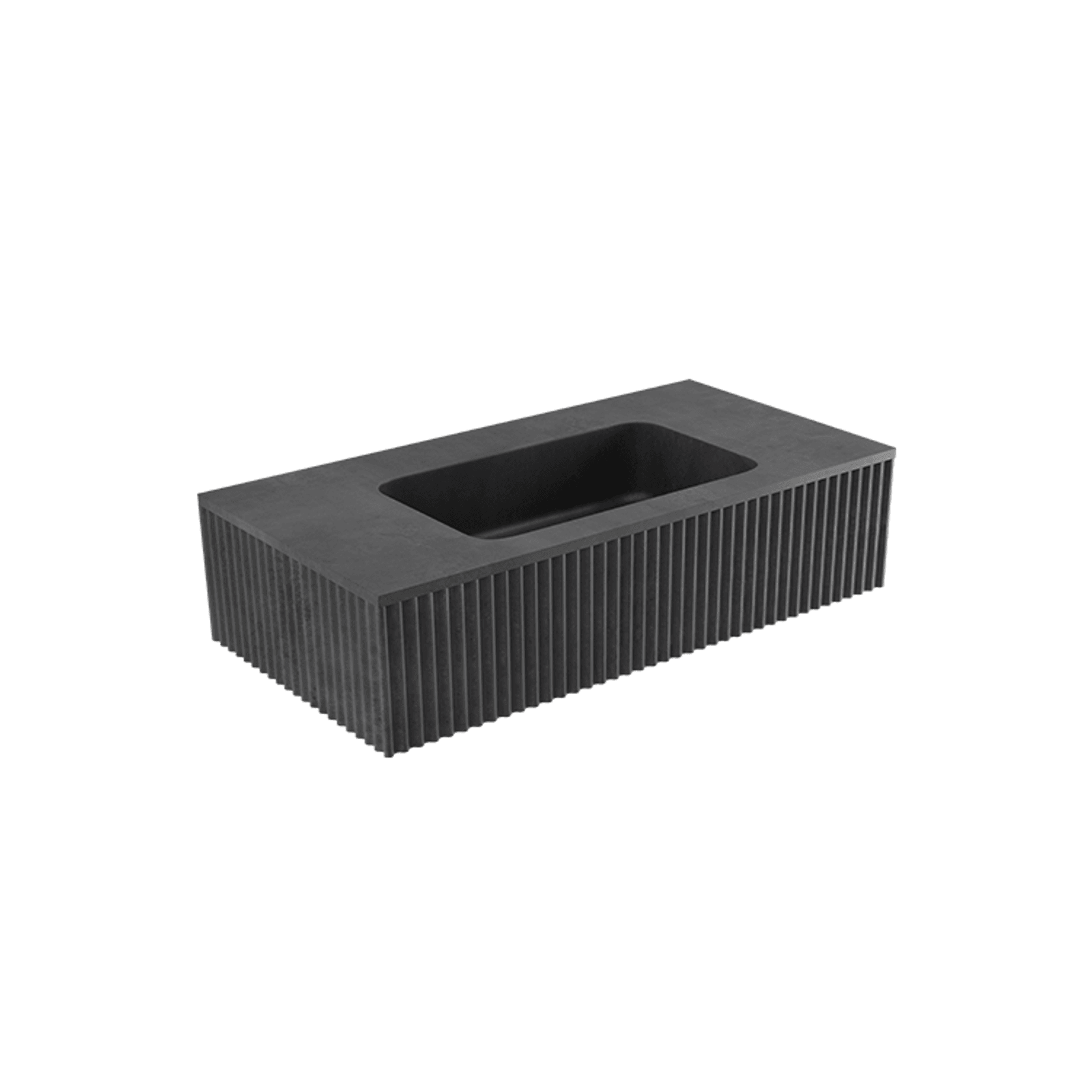 Bare Fluted Wall Basin gallery detail image