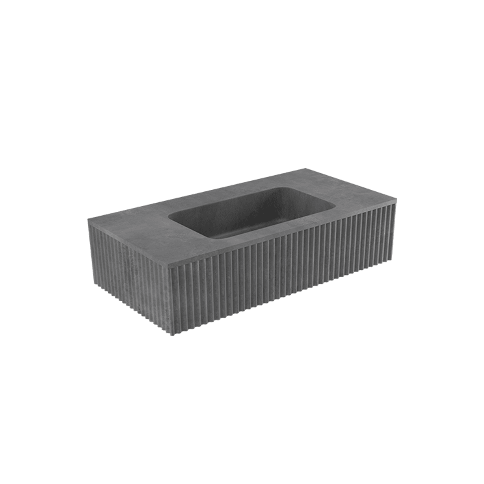 Bare Fluted Wall Basin gallery detail image