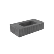 Bare Fluted Wall Basin gallery detail image