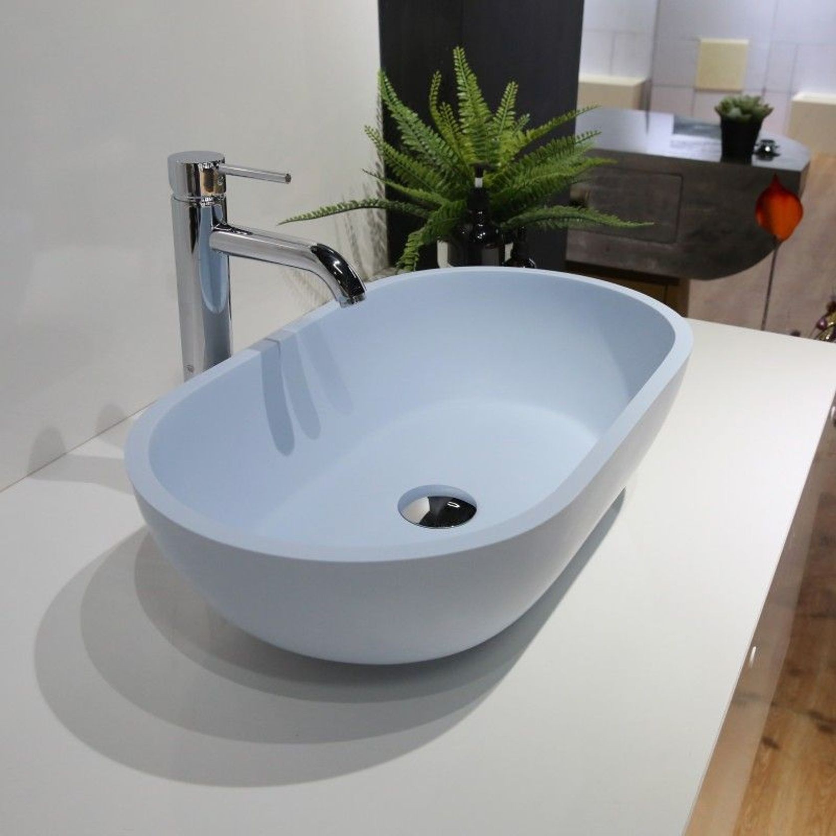 Hugi B1312 Oval 560mm Basin Sky Blue gallery detail image