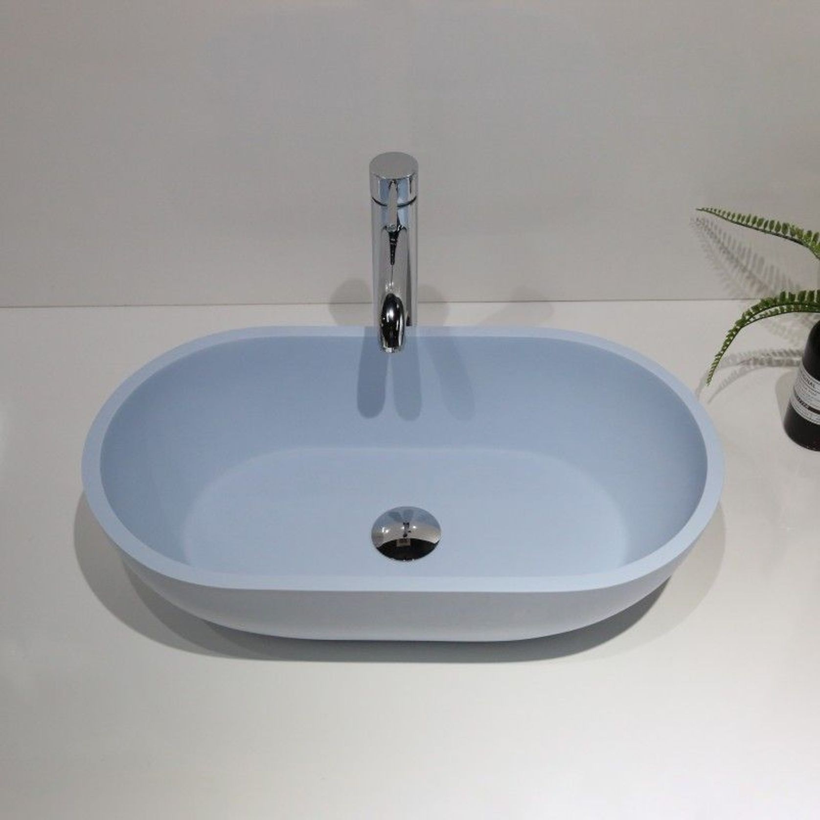 Hugi B1312 Oval 560mm Basin Sky Blue gallery detail image