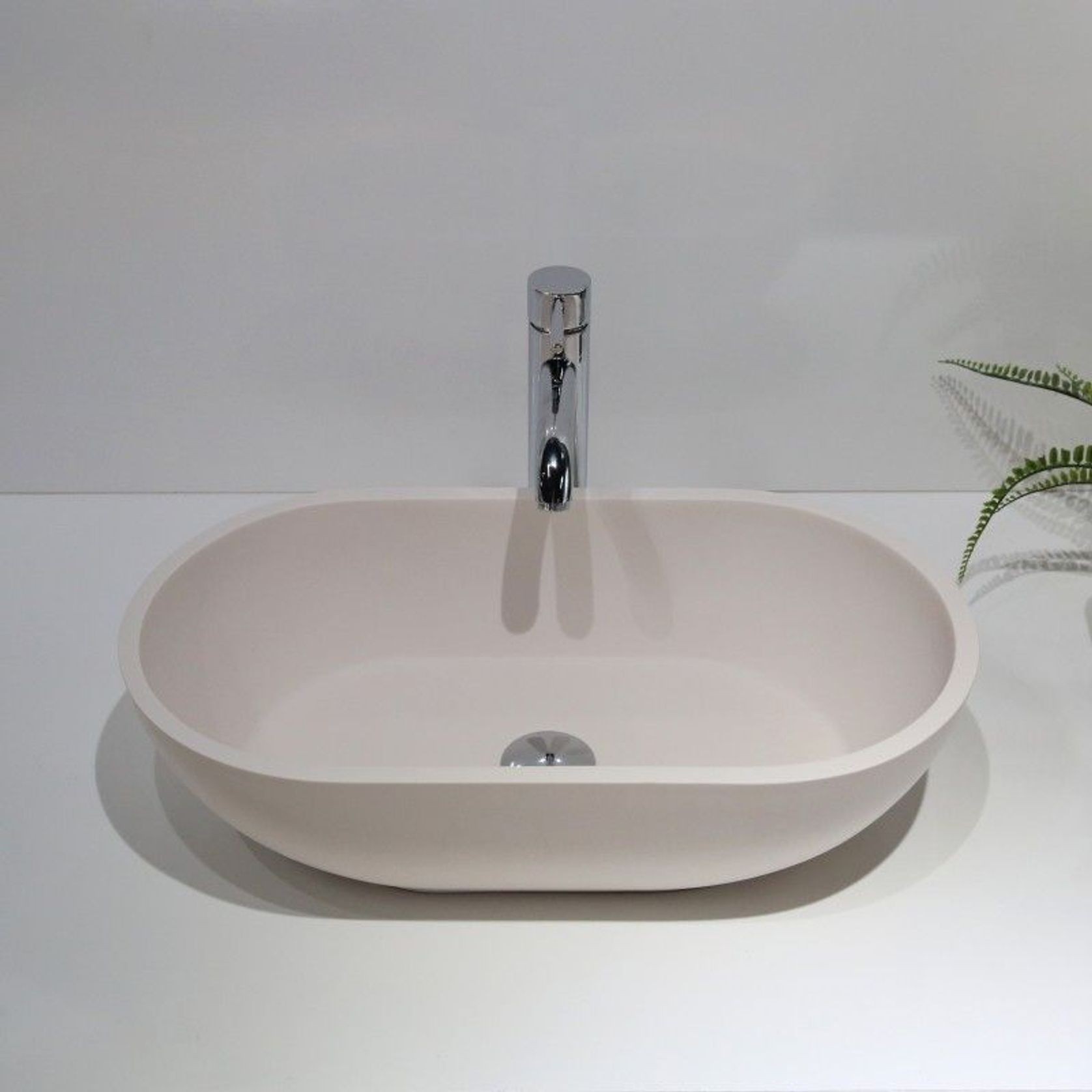 Hugi Soft Pink B1312 560mm Stone Basin gallery detail image