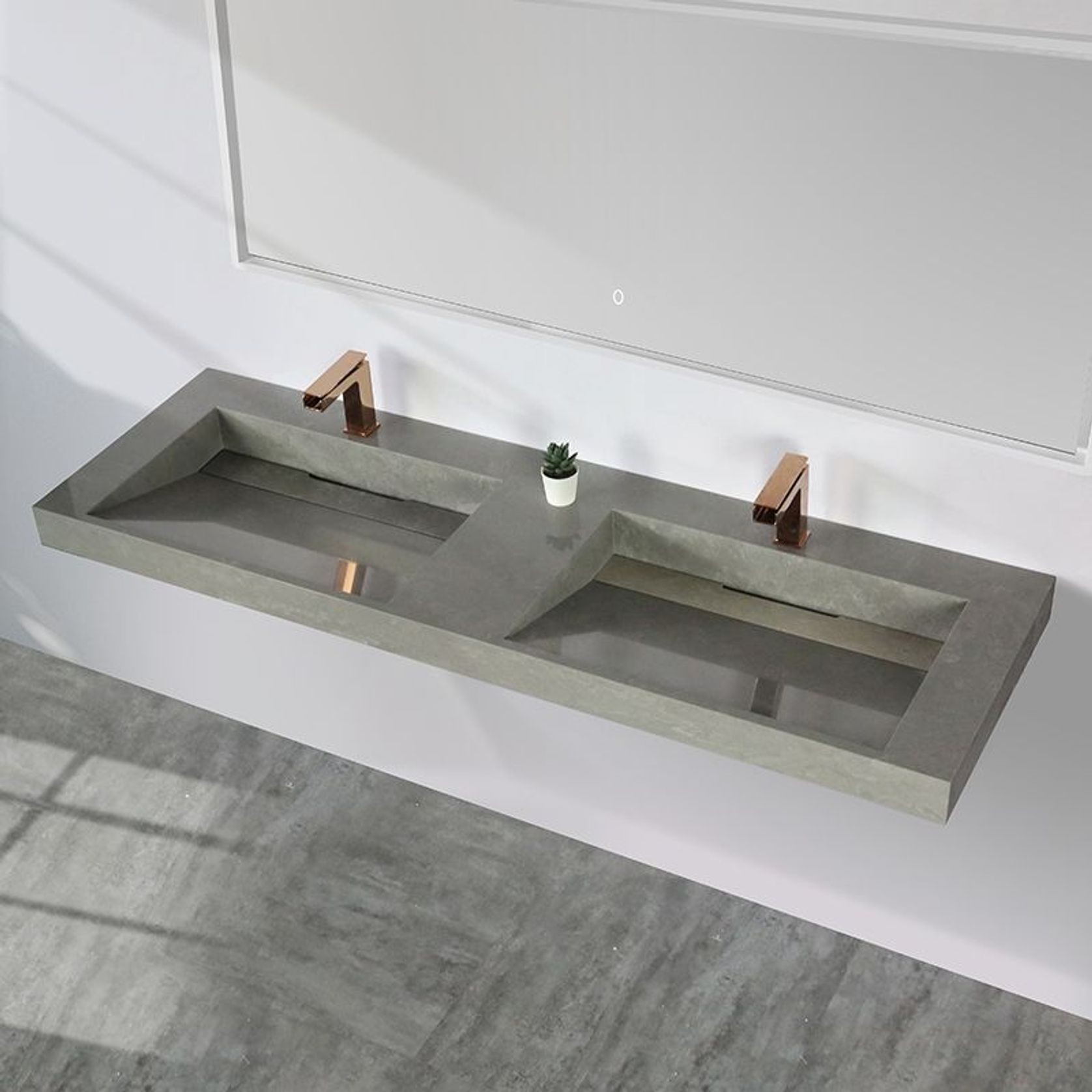 Double Basin Marble Ramp Sink 1500mm gallery detail image