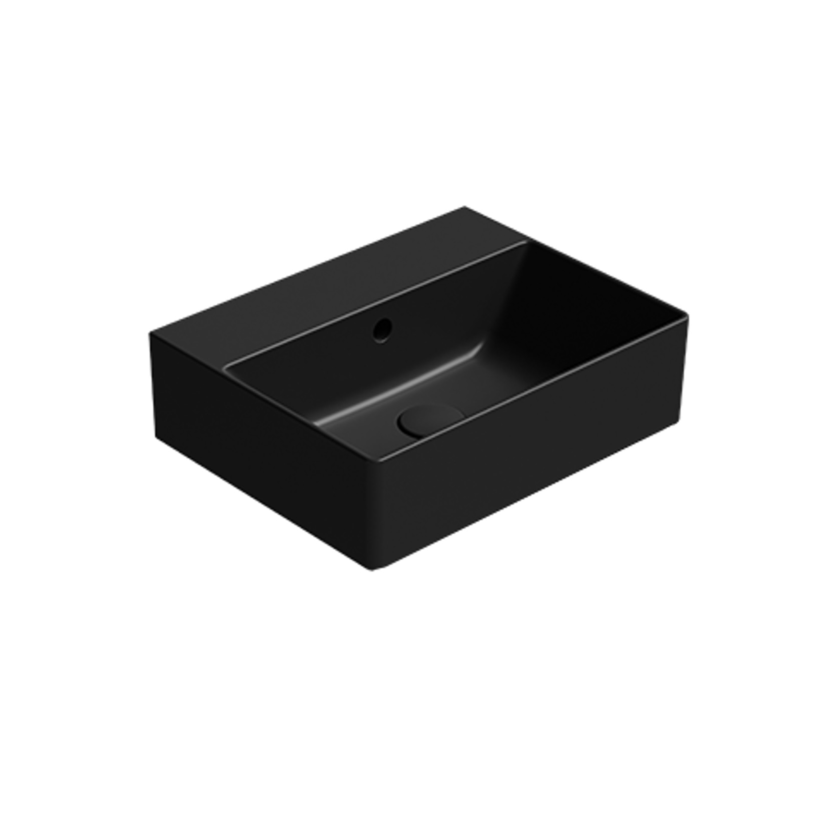 Kube 45x35 Basin Matt Black gallery detail image