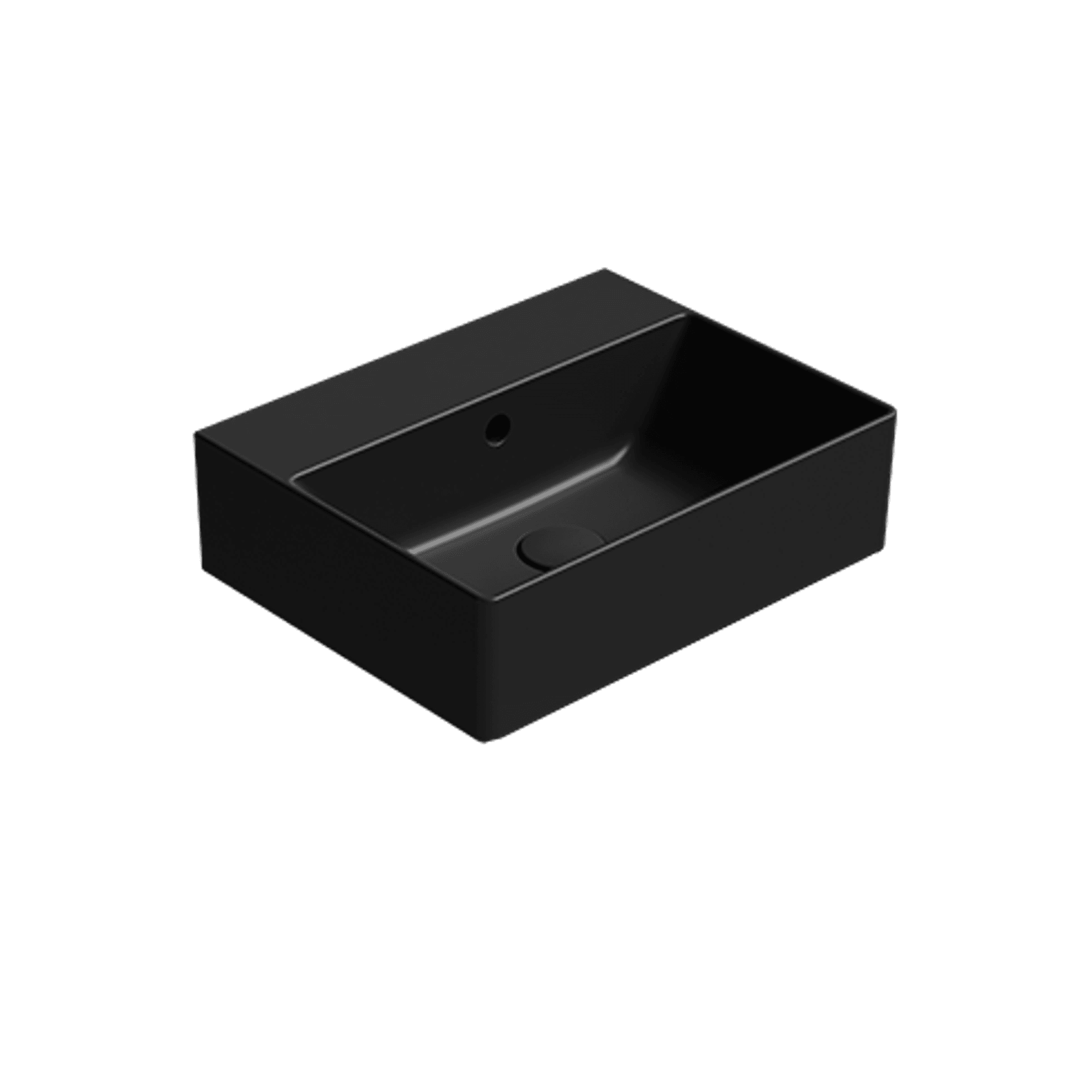 Kube 45x35 Basin Matt Black gallery detail image