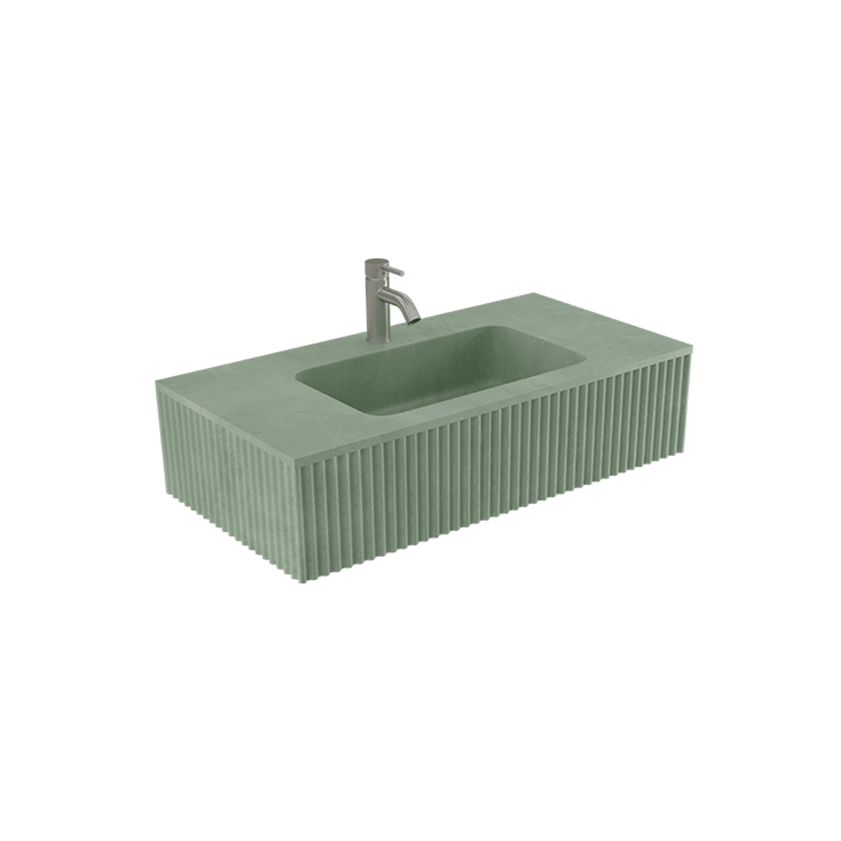 Bare Fluted Wall Basin gallery detail image