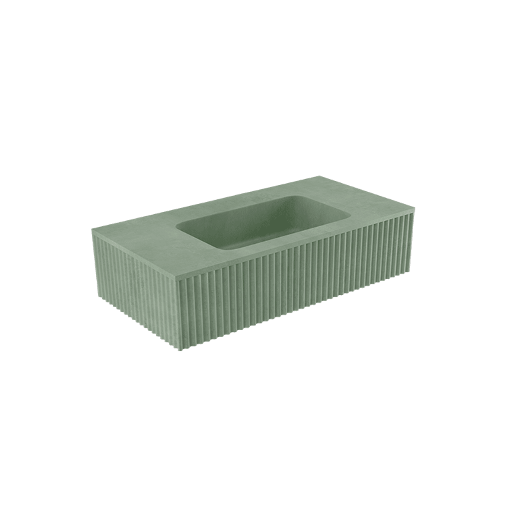 Bare Fluted Wall Basin gallery detail image