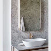 Oval Stone Basin Matte White Justina STB12 gallery detail image