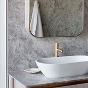Oval Stone Basin Matte White Justina STB12 gallery detail image