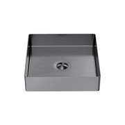 Opal Square 400mm Stainless Steel Basin Graphite gallery detail image