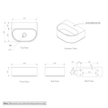 Nelios Concrete Wall Hung Basin | Almond Concrete gallery detail image