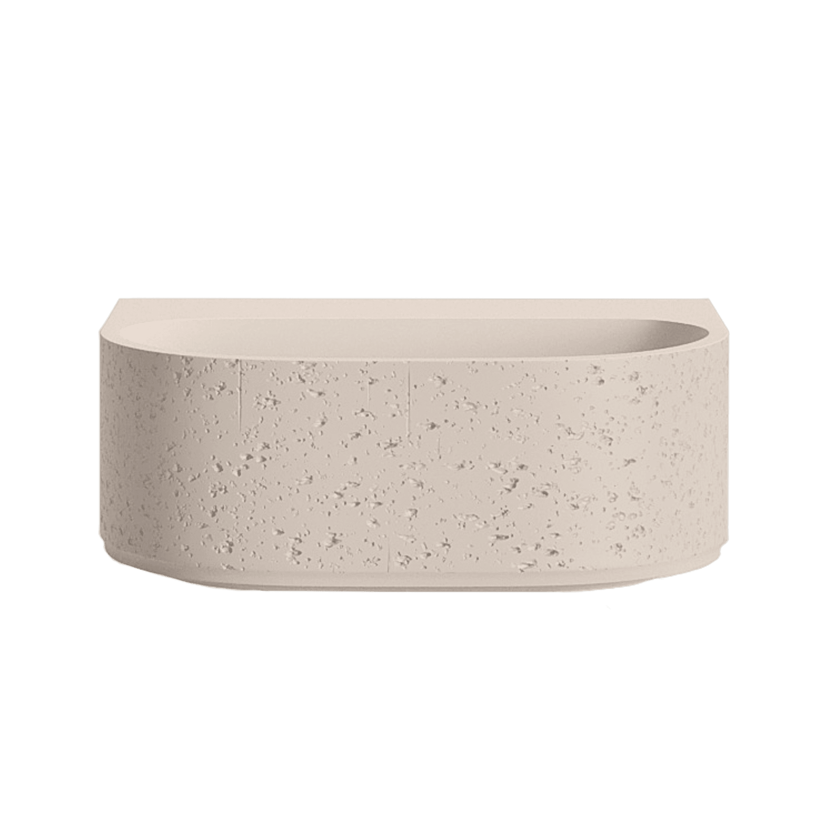 Nelios Concrete Wall Hung Basin | Almond Concrete gallery detail image