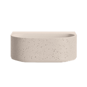Nelios Concrete Wall Hung Basin | Almond Concrete gallery detail image