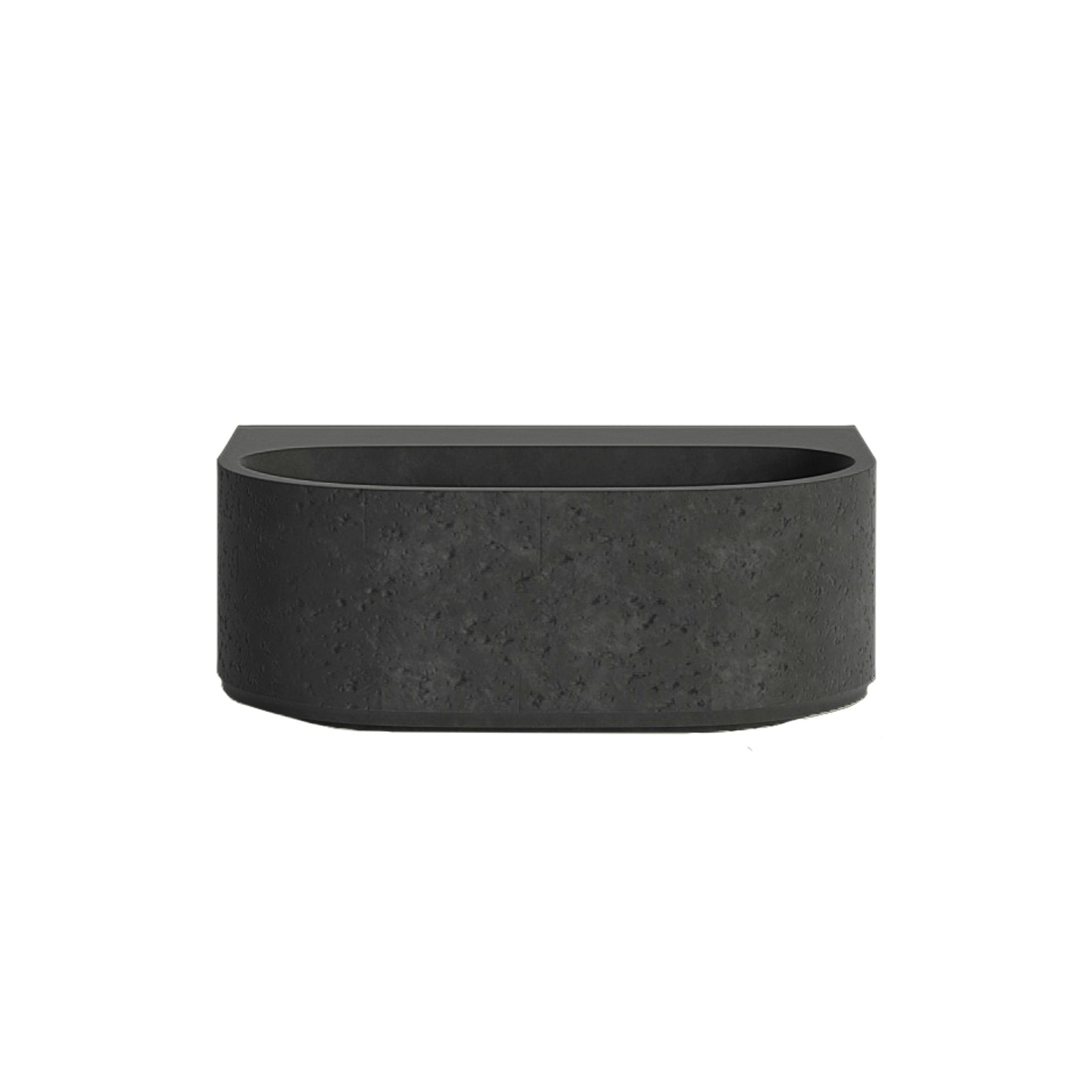Nelios Concrete Wall-Hung Basin | Grey gallery detail image