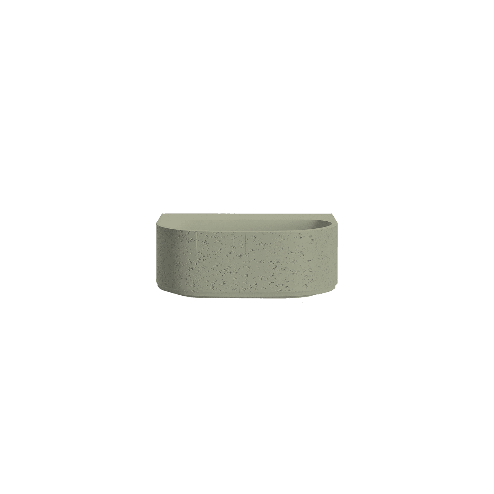 Nelios Concrete Wall Hung Basin | Matte White gallery detail image