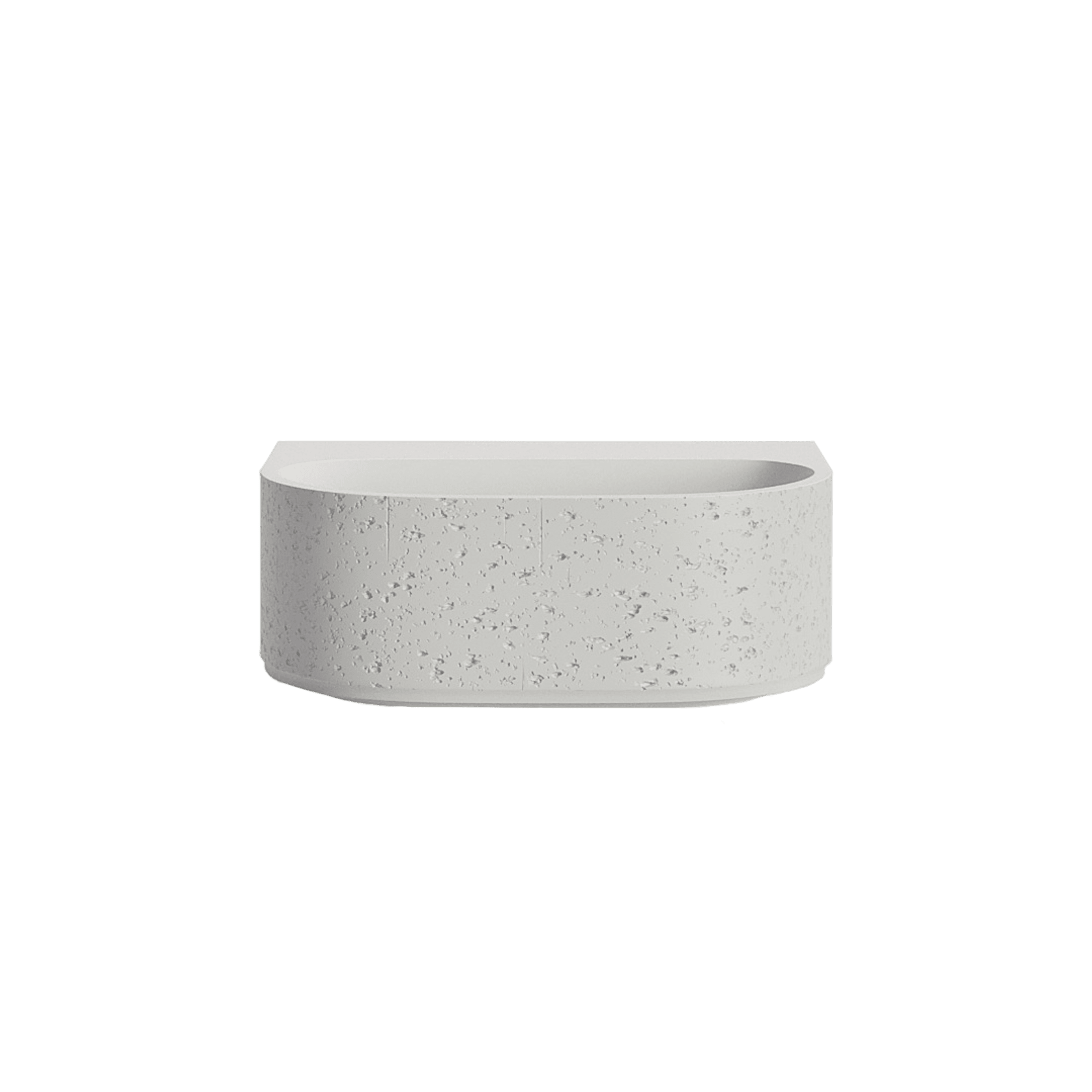 Nelios Concrete Wall Hung Basin | Matte White gallery detail image