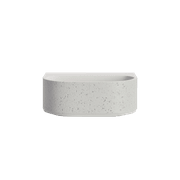 Nelios Concrete Wall Hung Basin | Matte White gallery detail image