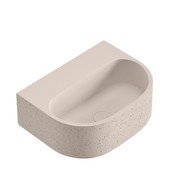 Nelios Concrete Wall Hung Basin | Almond Concrete gallery detail image