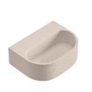Nelios Concrete Wall Hung Basin | Almond Concrete gallery detail image