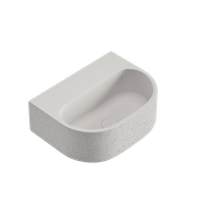 Nelios Concrete Wall Hung Basin | Matte White gallery detail image