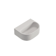 Nelios Concrete Wall Hung Basin | Matte White gallery detail image