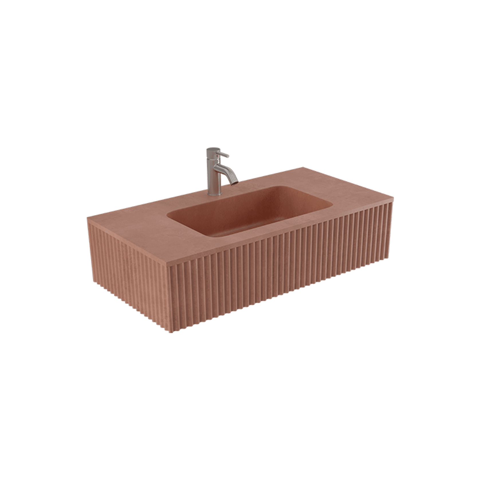 Bare Fluted Wall Basin gallery detail image