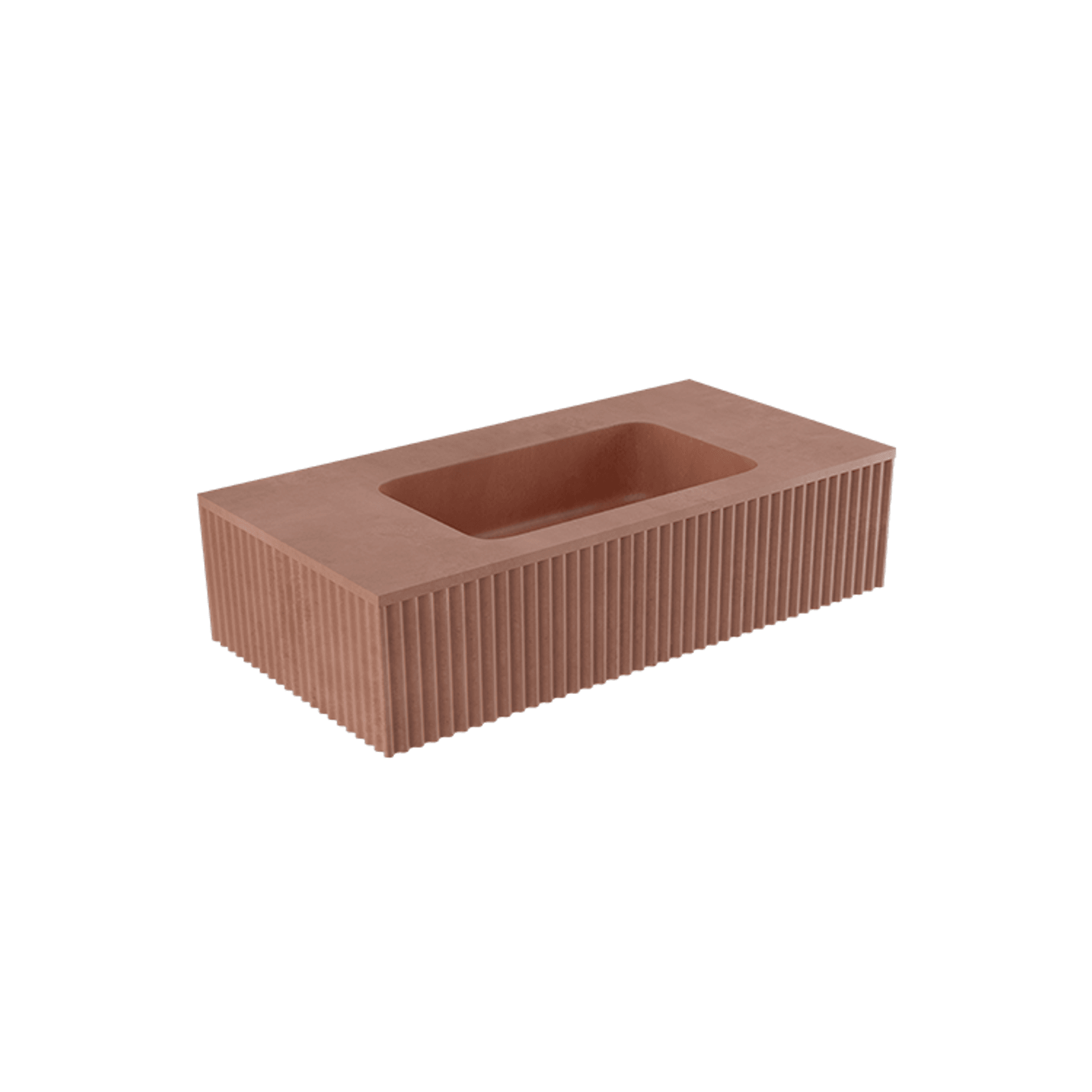 Bare Fluted Wall Basin gallery detail image