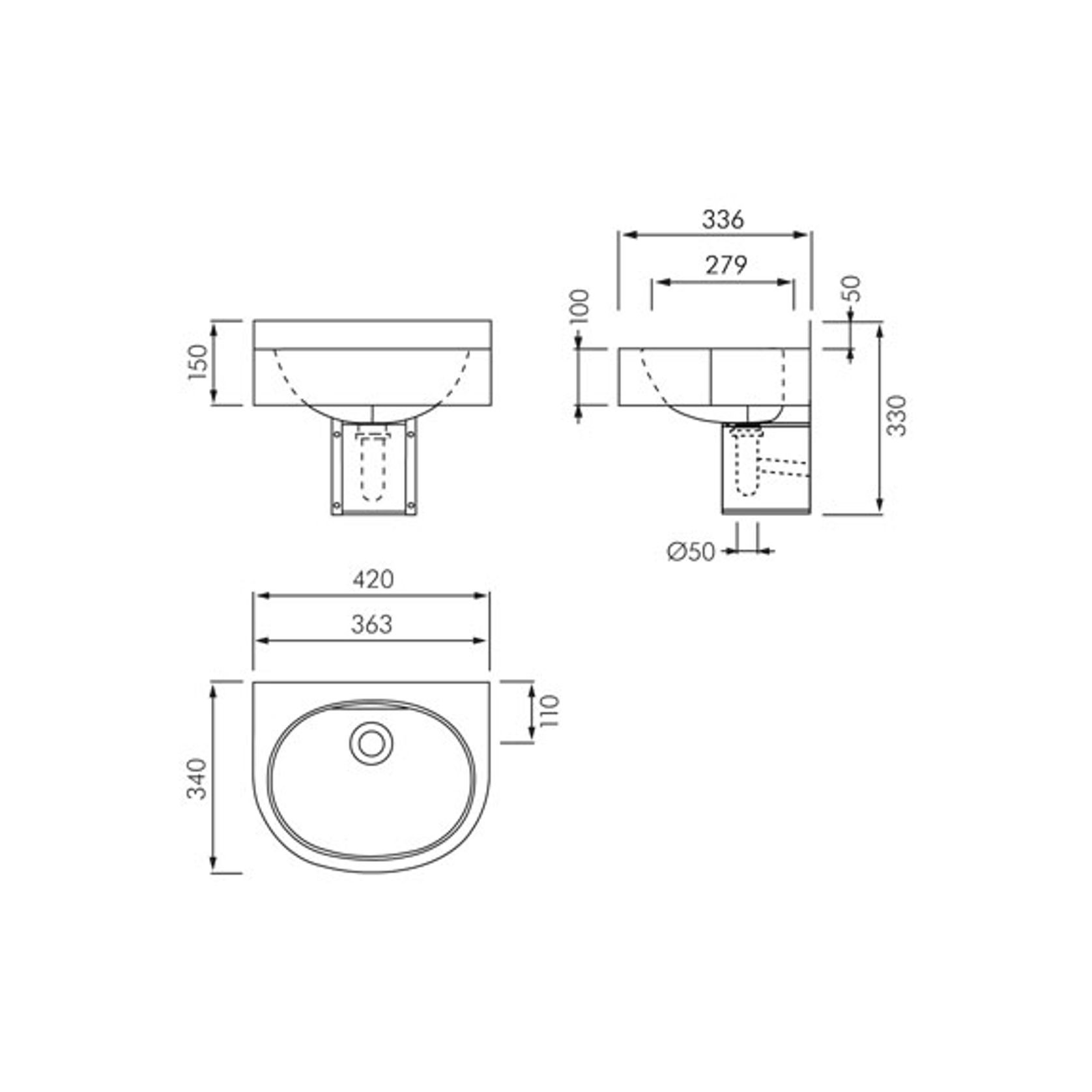 KWC Franke S/S Oval-A Wash Basin with Shroud gallery detail image