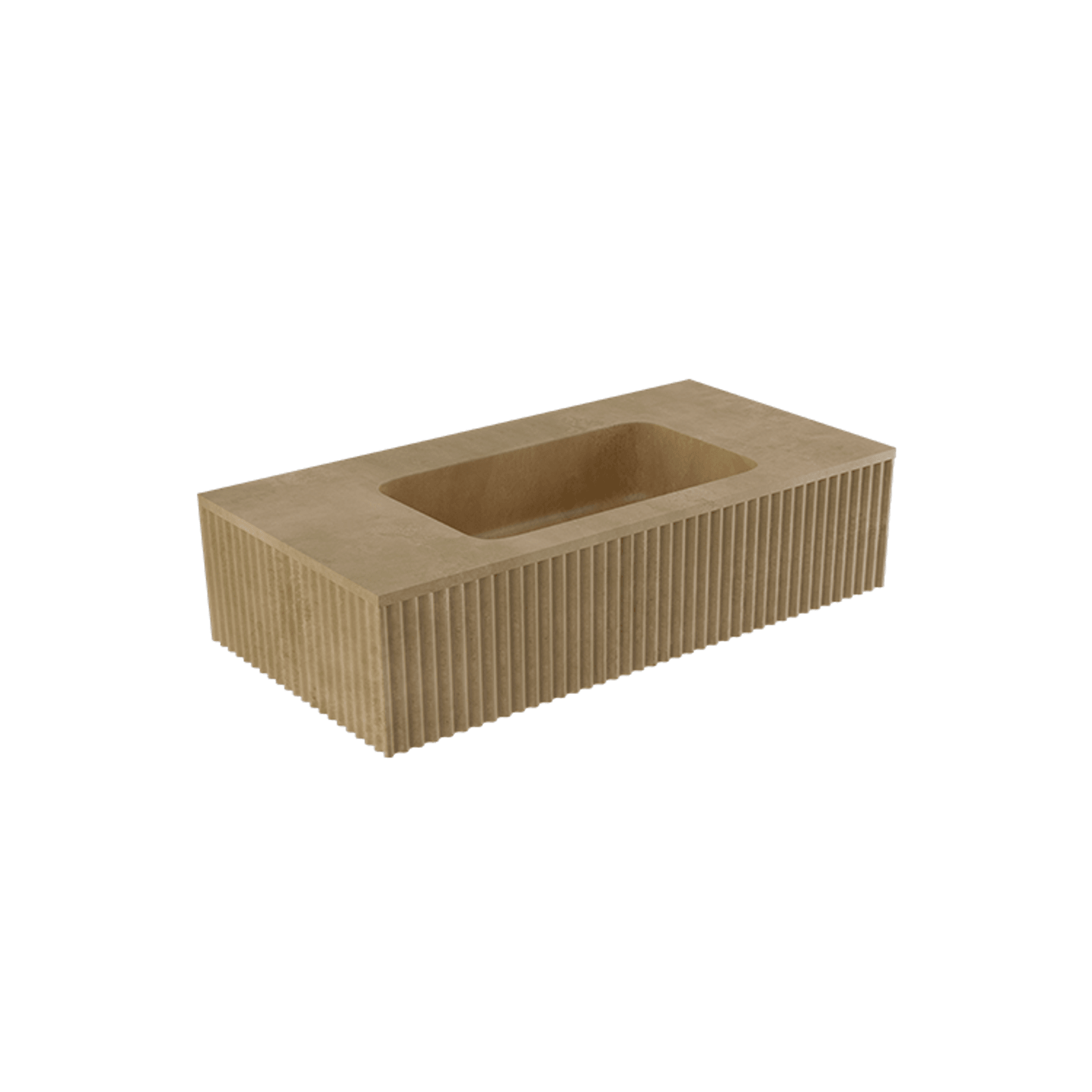 Bare Fluted Wall Basin gallery detail image